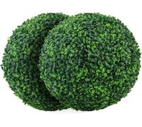 Lot de 2 boules topiaires artificielles en buis pour balcon, jardin, mariage, décoration d'intérieur - 28 cm