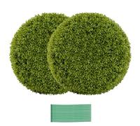 Lot de 2 boules topiaires artificielles rondes en buis, pour intérieur et extérieur, pour la maison, le bureau, le jardin