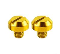 Lot de 2 boulons à vis pour trou de rétroviseur de moto Honda pour motos Kawasaki, alliage d'aluminium avec bords à lèvre surélevés, idéal pour les bobines de bras oscillant de support arrière