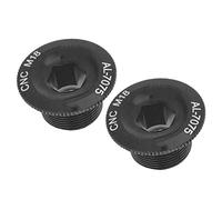 Lot de 2 boulons de bras de manivelle de vélo en alliage d'aluminium haute dureté pour pédalier intégré creux Prowheel (M18 noir)