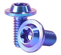Lot de 2 boulons de cage pour bouteille d'eau de vélo M5 x 10 mm ultra légers avec finition anodisée pour une meilleure résistance à la rouille (bleu-violet)