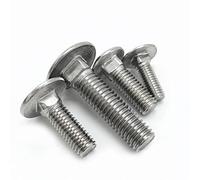 Lot de 2 boulons de carrosserie carrés en acier inoxydable - M12 x 60 mm