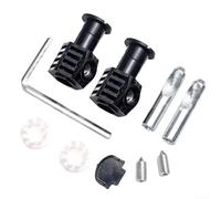 Lot de 2 boulons de fixation plaqués zinc pour toilettes et salle de bain - Vis de fixation murale - Matériel de rechange - Noir