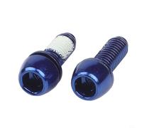 Lot de 2 boulons de manivelle de vélo rouges M6 x 18 mm avec rondelles, vis de fixation en acier revêtu de PVC pour vélo de route, processus de roulement de filetage, finition aux couleurs vives, lot