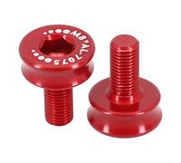 Lot de 2 boulons de pédalier en alliage d'aluminium pour pédalier de vélo - Filetage M8, 24,3 x 20,7 mm, légers et résistants à la corrosion pour pédaliers carrés coniques (noir)