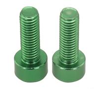 Lot de 2 boulons de rechange pour cage de bouteille d'eau de vélo, vis hexagonales M5 x 15 mm, compatibles avec la plupart des supports de vélo (vert)