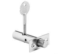 Lot de 2 boulons de sécurité en acier inoxydable pour serrure de porte d'évacuation incendie avec clé - Comprend 2 boulons de fixation, un couvercle, des plaques d'rosace et une clé de sécurité pour