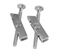 Lot de 2 boulons de siège de toilette en acier inoxydable - 6 cm - Matériel de fixation par le haut - Pour remplacement de charnière de WC standard