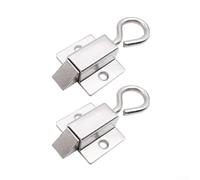 Lot de 2 boulons de verrouillage à anneau de traction en fer, mécanisme à ressort à réinitialisation automatique pour armoires d'équipement de communication, finition argentée, lot de 2
