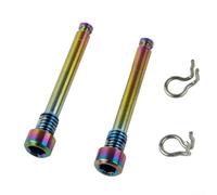 Lot de 2 boulons d'étrier de frein à disque en alliage avec clip à ressort en acier inoxydable pour VTT, vélo de route et vélo de cyclocross (arc-en-ciel)