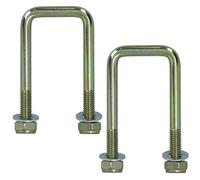 Lot de 2 boulons en U M10 40 mm x 88 mm pour remorques avec écrous haute résistance