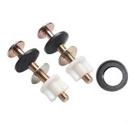 Lot de 2 boulons et écrous d'accouplement de charnière de toilette en caoutchouc pour réservoir de toilettes avec design conique Joint souple entre la casserole et la chasse d'eau Compatible avec la