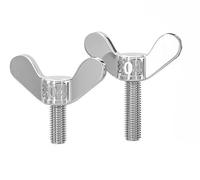 Lot de 2 boulons et écrous papillon en acier inoxydable | Vis fixation à main for soudure projets bricolage(M12*60mm)