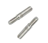 Lot de 2 boulons filetés à double extrémité M8 à M10 en acier inoxydable 304 - Adaptateur fileté pour piliers structurels et mécaniques (55 mm)