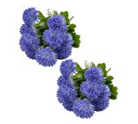 Lot de 2 bouquets de chrysanthèmes artificiels en soie pour tombe 44 cm | Chaque paquet contient deux bouquets de chrysanthèmes en soie de 44 cm qui conservent leur forme et leur couleur sans aucun