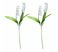Lot de 2 bouquets de muguets artificiels pour décoration de mariage (2 | Lot de 2, élégant pour l'aspect, aucun entretien nécessaire, idéal pour les mariages, design durable