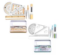 Lot de 2 boussoles de dessin géométriques, outil de géométrie pour école secondaire, rapporteur de mathématiques géométriques, boussole et gomme pour écoles, étudiants, enseignants, architectes (YL+BU