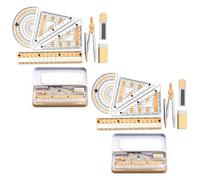 Lot de 2 boussoles de dessin géométriques, outil de géométrie pour école secondaire, rapporteur de mathématiques géométriques, boussole et gomme pour école, étudiants, enseignants, architectes (YL)