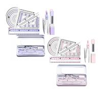 Lot de 2 boussoles de dessin géométriques, outil de géométrie pour école secondaire, rapporteur mathématique, boussole et gomme pour écoles, étudiants, enseignants, architectes (PK + PE)