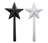 Lot de 2 bouteilles à épices à trou unique en forme d'étoile, bouteilles à épices en plastique, outils d'épices indispensables pour la cuisine, baguettes magiques créatives pour le sel, le poivre et