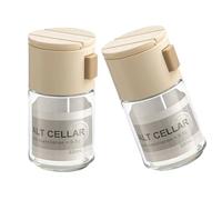 Lot de 2 bouteilles de contrôle du sel combinant des fonctions de versement et de secouage en portions, pot d ' assaisonnement pour une cuisine contemporaine, distributeur de sel quantitatif efficace