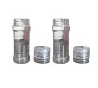 Lot de 2 bouteilles de moulin à poivrons essentiels de cuisine 100 ml avec technologie d'étanchéité fraîcheur et confort pour le camping, agitateur à sel en PET