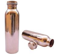 Lot de 2 bouteilles d'eau en cuivre pur pour bienfaits de santé ayurvédique (sans joints et étanches) (900 ml, normal)