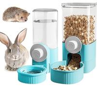 Lot de 2 bouteilles d'eau pour lapins - 520 ml - Distributeur automatique d'eau pour lapins - 1200 ml - Distributeur d'eau pour petits animaux