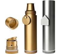 Lot de 2 bouteilles en métal résistant aux Ieak (version mise à niveau de 4e génération) (or argenté) Distributeur de poudre anti-fuite 300 % plus grand