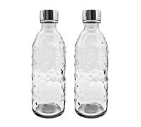 Lot de 2 bouteilles en verre pour machine à gazéifier (SodaStream*,Aarke*,etc.) 0,7 l avec TWIN SECURE