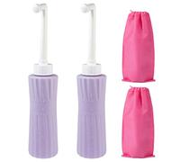 Lot de 2 Bouteilles Périnéales Post Partum 600ml, Bidet Portable Douchette Intime Maternité avec Embout Rétractable & Sac Rangement, Douche Intime Périnée pour Femmes Enceintes et Voyage
