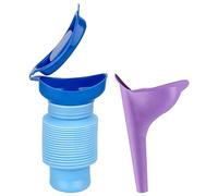 Lot de 2 bouteilles urinoir rétractables pour homme et femme - 750 ml - Urinoir portable pour homme et femme - Toilettes mobiles pour camping, embouteillage, voyage, urinoir d'urgence pour enfants et