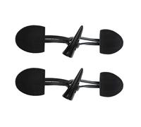 Lot de 2 boutons à bascule en cuir synthétique pour manteau veste Duffle Closure Noir