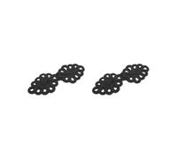 Lot de 2 boutons à coudre en forme de grenouille chinoise pour costume de scène Cheongsam Noir 22 x 7,5 cm