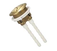 Lot de 2 boutons chasse d'eau en laiton brossé doré 38 mm for toilettes, à double, for salle bain Pour Réservoir d'Eau