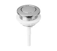Lot de 2 boutons chasse d'eau for toilettes, simple ou double pression, 38 mm, avec filetage remplacement for salle bain Pour Réservoir d'Eau(Single button)