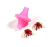 Lot de 2 boutons coulissants pour tir à l'arc avec clips d'ancrage en cuivre pour arc recourbé et corde d'archer Rose