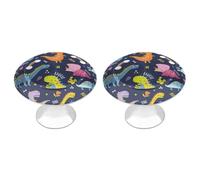 Lot de 2 boutons d'armoire dinosaures pour armoires de cuisine et tiroirs de commode, poignées de tiroir de placard