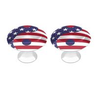 Lot de 2 boutons d'armoire ronds en forme de drapeau abstrait pour tiroir de commode, tiroir pour décoration d'intérieur