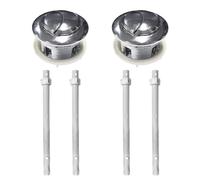 Lot de 2 boutons de chasse d'eau de WC, accessoires de remplacement pour chasse d'eau, boutons de chasse d'eau de salle de bain avec tête ronde pour la réparation des réservoirs de salle de bain,