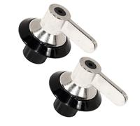 Lot de 2 boutons de commande noir/inox d'origine Four cuisinière (694975086 SMEG)