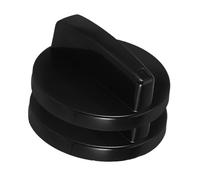 Lot de 2 Boutons de Commande Universels pour Cuisinière Électrique | Four, Grill, Friteuse à Air et Autocuiseur, Plastique Noir, la Cuisine, Remplacement Simple