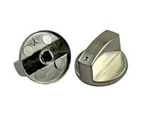 Lot de 2 boutons de commutation universels for cuisinière à gaz de 8 mm, en alliage de zinc, bouton de commutation d'allumage for cuisinière à gaz, universel, 0 degré