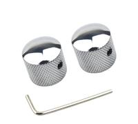 Lot de 2 boutons de contrôle de tonalité en métal avec trou pour guitare basse électrique potentiomètre