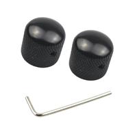 Lot de 2 boutons de contrôle de tonalité pour guitare électrique et basse avec trou et dôme en métal