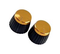 Lot de 2 boutons de contrôle de volume en aluminium renforcé pour guitare - Haute précision - Rotation fluide - Convient pour les performances en direct - Bouton de contrôle du volume de la guitare