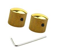 Lot de 2 boutons de dôme pour guitare électrique, basse, avec trou en métal, bouton de volume, potentiomètre, chapeau, pièces de guitare, basse électrique