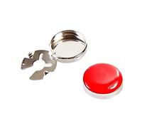 Lot de 2 boutons de manchette ronds classiques pour homme, noir, 17,5 mm de diamètre, 17.5mm Diameter, Plastique, comme description