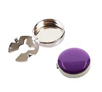 Lot de 2 boutons de manchette ronds classiques pour homme, noir, 17,5 mm de diamètre, 17.5mm Diameter, Plastique, comme description