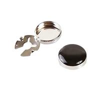 Lot de 2 boutons de manchette ronds classiques pour homme, noir, 17,5 mm de diamètre, 17.5mm Diameter, Plastique, comme description